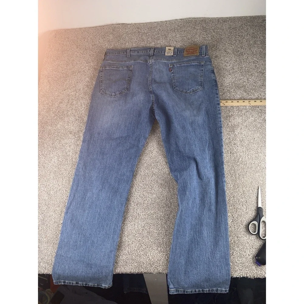 Levi's 559 Light Wash Jeans Mens 42x30 Relaxed Straight Loose Western Distress‎